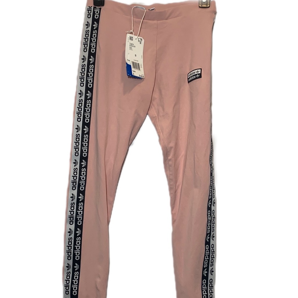 Adidas light pink leggings